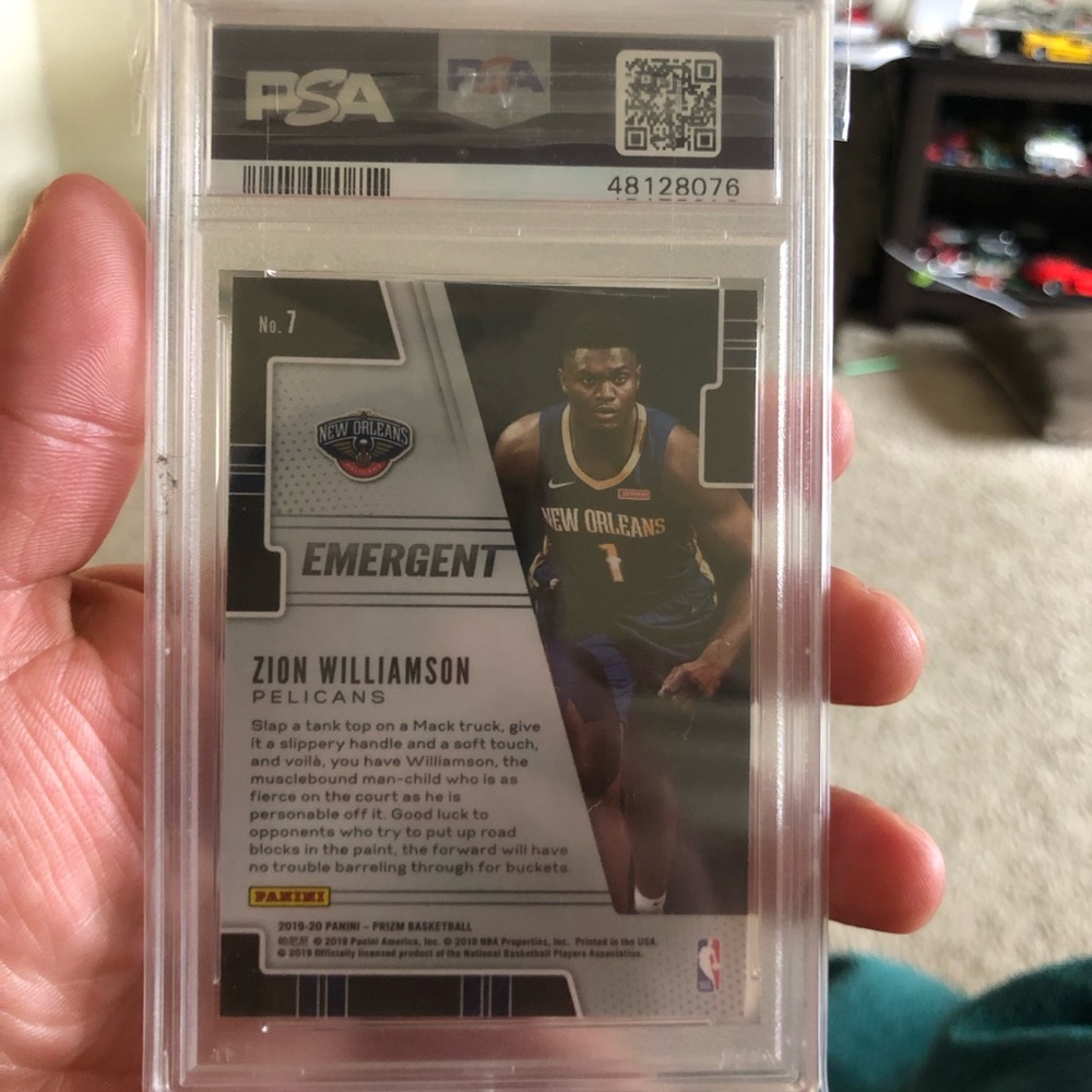 Panini emergent Zion Williamson 2019 mint 10 PSA